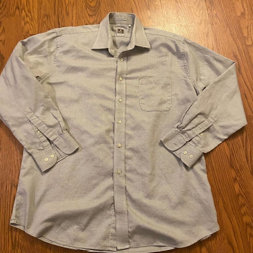 Peter Millar Black & White Button Down Dress Shirt XL